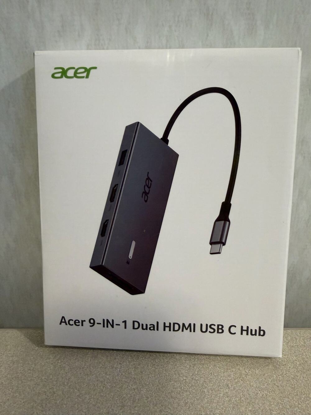 Acer 9 in 1 USB C Hub Dual HDMI Docking Station Laptop Adapter Open Box